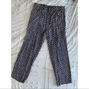 Boho navy and white daisy loose hippie pants